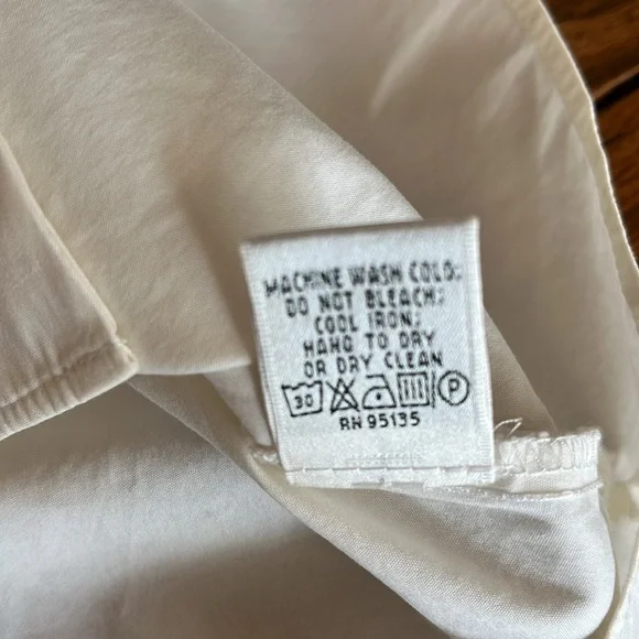 Lafayette 148 Button Down Short Sleeves Waist Tie Back Stretch Size 6 - Picture 12 of 12